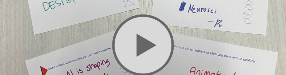 Notes of Possibilities with arrow to indicate there is a video to play. 