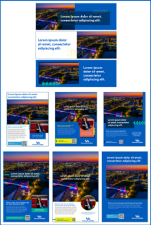 A picture of sample design templates. 